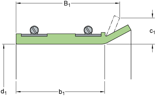 CR Seals 597579 Split Axial Clamp Seal - 41.969 in Seal Seat Dia., 3.313 in Seal Seat Width, 3.750 in Fitted Width, Nitrile Rubber Material, CT1 Design