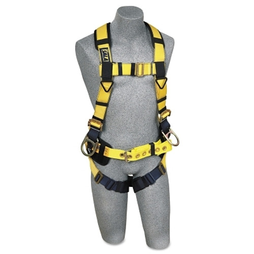 Delta Iron Worker's Harness with Pass Thru Buckle Leg Straps, Back D-Ring, Med (1 EA)