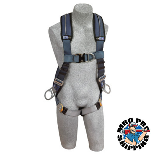 ExoFit XP Vest Style Positioning/Climbing Harness,Front/Side/Shoulder D-Rings,XL (1 EA)