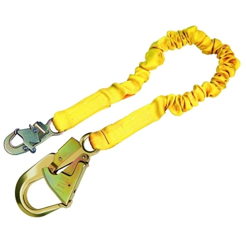ShockWave2 Shock Absorbing Lanyard, 6 ft, Aluminum Swivel Snap Connection, 1 Leg (1 EA)