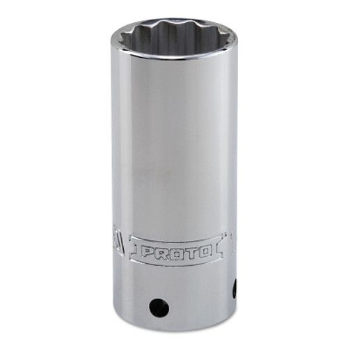 Proto Tether-Ready Drive Deep Sockets, 1/2 in Drive, 1 1/16 in, 3 1/4 in L, 12 Points (1 EA / EA)