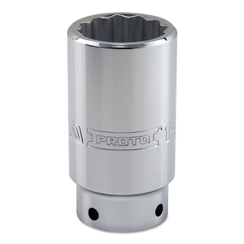 Proto Tether-Ready Drive Deep Sockets, 1/2 in Drive, 1 5/16 in, 3 1/2 in L, 12 Points (1 EA / EA)
