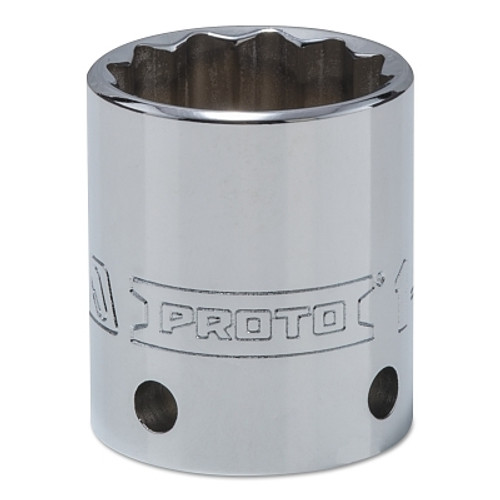 Proto Tether-Ready Drive Deep Sockets, 1/2 in Drive, 1 1/8 in, 1 3/4 in L, 12 Points (1 EA / EA)
