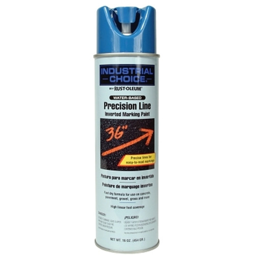 Rust-Oleum Industrial Choice M1600/M1800 System Precision-Line Inverted Marking Paint, 17 oz, APWA Caution Blue, M1800 Water-Based (12 CN / CS)