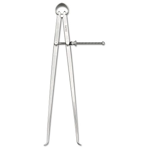 L.S. Starrett 73 Series Inside Caliper, 12 in, Yankee Spring, Solid Nut, Flat Leg (1 EA / EA)