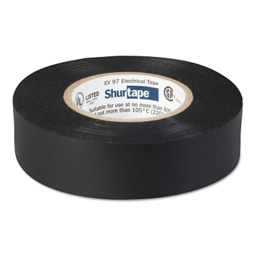 Shurtape EV 97 Premium Grade UL Listed Electrical Tape, 3/4 in x 66 ft, Black (100 RL / CA)