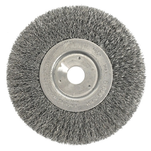 Weiler Narrow Face Crimped Wire Wheel, 6 in D, .0118 Steel Wire (1 EA / EA)