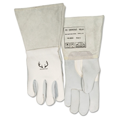 Quality Welding Gloves, Split Cowhide, Large, Russet, Left Hand (12 EA / PK)