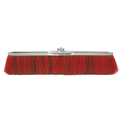 Weiler Vortec Pro Strip Broom, 24 in, Metal Block, 3 in Trim L, Polypropylene Fill, Red (1 EA / EA)