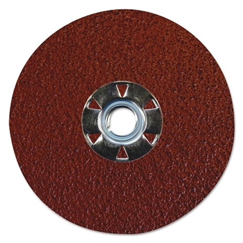 Weiler Tiger Aluminum Resin Fiber Discs, 4 1/2 in, 5/8 Arbor, 50 Grit, Aluminum Oxide (25 EA / BX)