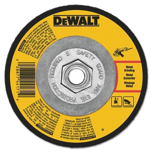 DeWalt High-Performance Wheel, 4 1/2 in Dia, 1/8 in Thick, 24 Grit Alum. Oxide (10 EA / CA)
