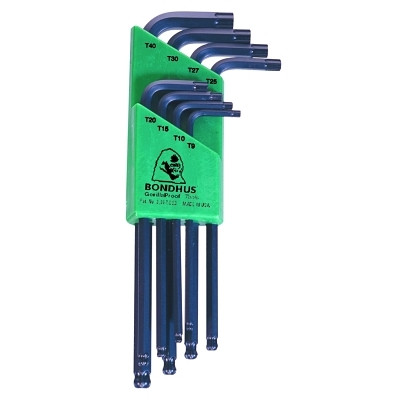 BallStar L-Wrench Sets, 8 per holder, Torx Ball Tip (1 SET / SET)