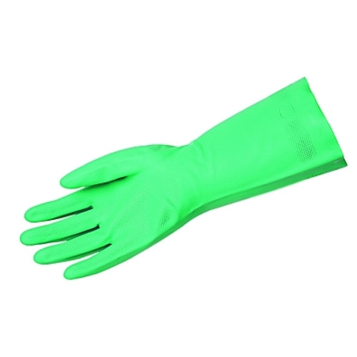 Unsupported Nitrile Gloves, Straight; Gauntlet Cuff, Flocked Lined, Size 10 (12 PR / DOZ)