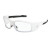 Swagger Safety Glasses, Clear Lens, Polycarbonate, White Frame, Polycarbonate (12 PR / BX)