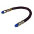 Alemite Grease Gun Extension Hose, 36 in L, Elastomeric, 1/8 in NPTF(M), 4,800 psi, Orange (1 EA / EA)