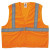 GloWear 8205HL Class 2 Super Econo Vests, Hook/Loop Closure, S/M, Orange (6 EA / CA)