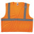 GloWear 8210HL Class 2 Economy Vests w/Pocket, Hook/Loop Close, 4XL/5XL, Orange (1 EA)