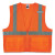 GloWear 8220Z/8225Z Type R Class 2 Standard Hi-Vis Safety Vest, 3.3 oz Polyester Mesh, Large/X-Large, Orange (6 EA / CA)