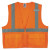 GloWear 8220Z/8225Z Type R Class 2 Standard Hi-Vis Safety Vest, 3.3 oz Polyester Mesh, 2X-Large/3X-Large, Orange (6 EA / CA)