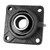 NSK UCF205-015D1 Light Duty Square Flange-Mount Ball Bearing Unit, 15/16 in Dia Bore, 2-3/4 in L Bolt Center-to-Center