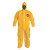 DuPont Tychem BR Coveralls with Zipper and Hood, High Visibility Yellow, Medium (2 CA/BOX)