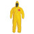 Tychem 2000 Coveralls with Attached Hood, Serged Seams, Yellow, 2X-Large (12 EA / CA)