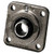 Hub City FB350H X 2-1/2 FLANGE BLOCK BALL BEARING ; 2-1/2" BORE 4 BOLT HUB-ALLOY HOUSING