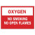 Chemical and Hazardous Material Signs, Oxygen/No Smoking No Open Flames (1 EA)