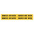 Brady Self Sticking Pipe Markers, Domestic Hot Water, Black/Yellow Vinyl, 1 1/8 x 7 (1 CG / CG)