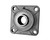 NSK SUCSF207-23 Normal Duty Solid Base Flange-Mount Ball Bearing Unit, 1-7/16 in Dia Bore, 4-Bolt Flange Mount