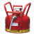Type II AccuFlow DOT Steel Safety Can, 2-1/2 gal, Red, 1 in Metal Hose, Roll Bars (1 EA)