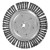 Advance Brush COMBITWIST Stringer Wheel, 6 7/8 in D x 3/16 in W, Carbon Steel Wire, 72 Knots (10 EA / BX)