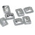 Band-It Ultra-Lok Buckles, 3/4 in, Stainless Steel 201, 100 per box (100 EA / BX)