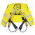 Delta Vest Hi-Vis Reflective Workvest Harness, Tongue Buckle, Yellow, Universal (1 EA)