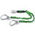 StretchStop Lanyards with SofStop Shock Absorber,6ft, Locking Rebar Hooks,2 Legs (1 EA)