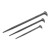 Rolling Head Pry Bar Sets, 12 in; 16 in; 21 in, Chisel - Offset (1 EA)