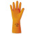 Heavyweight Latex Gloves, Diamond Grip, Size 8, Flocked Lining, Orange (12 PR / DZ)