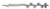 Hand Brace Solid Center Auger Bits, 7/8 in X 8 3/4 in (2 BIT / BOX)