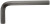 Short Arm Hex Keys, 10 mm, 112 mm Long (5 EA / PK)