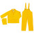 Three-Piece Rain Suit, Jacket/Hood/Bib Pants, 0.35 mm PVC/Poly, Yellow, 7X-Large (1 EA)