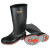 XTP PVC Plain Toe Boots, 15 in H, Size 5, Black/Red/Gray (1 PR / PR)