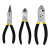3-Piece Basic Plier Sets, 6 in, Diagonal/Long Nose/Slip Joint (4 ST / BX)