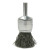 Weiler Crimped Wire Solid End Brush, Steel, 3/4 in dia x 0.006 in Wire, 22000 RPM (1 EA / EA)