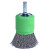 Weiler Coated Cup Crimped Wire End Brush, Stainless Steel, 1 in dia x 0.006 in Wire, 22000 RPM (1 EA / EA)