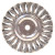 Anchor Brand Irregular Stainless/Aluminum Knot Wheel Brushes, 6 D x 1/2 W, 0.016, 5/8 - 1/2 in (1 EA / EA)