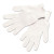 9500 String Knit Gloves, Medium, Knit-Wrist, White (12 PR / DZ)