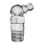 Alemite Hydraulic Fittings, Elbow - 65°, 1 7/32 in, Male/Male, 1/8 in (PTF) (1 EA / EA)