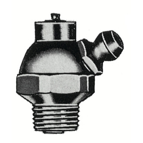 Alemite Hydraulic Shut-Off Fittings, Elbow - 60°, 1 in, Male/Male, 1/8 in (PTF) (50 EA / BG)