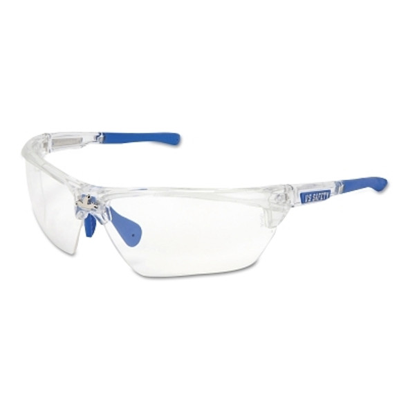 Dominator DM3 Safety Glasses, Polycarbonate Clear Lens, MAX6, Clear Polycarbonate/Blue TPR (1 PR / PR)