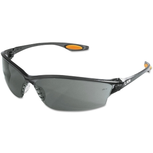 Law 2 Protective Eyewear, Gray Lens, Duramass Hard Coat, Black Frame, Nylon (1 PR / PR)